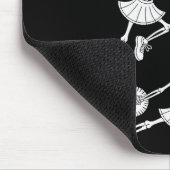 Funny Halloween Skeletons Cheerleader Pajama Cheer Muismat (Hoek)