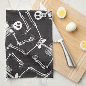 Funny Halloween Skeletons Theedoek (Quarter Fold)