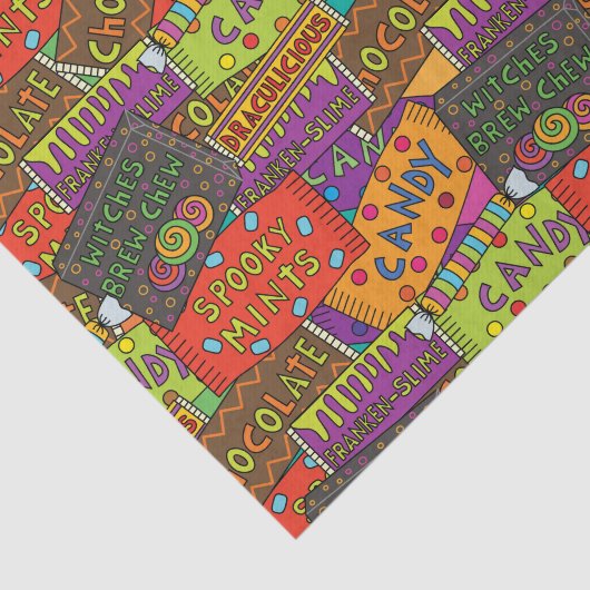 Funny Halloween Snoep Tissuepapier (Detail)