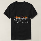 Funny Halloween Soccer Player Pumpkin Skeletons Ki T-shirt (Design voorkant)