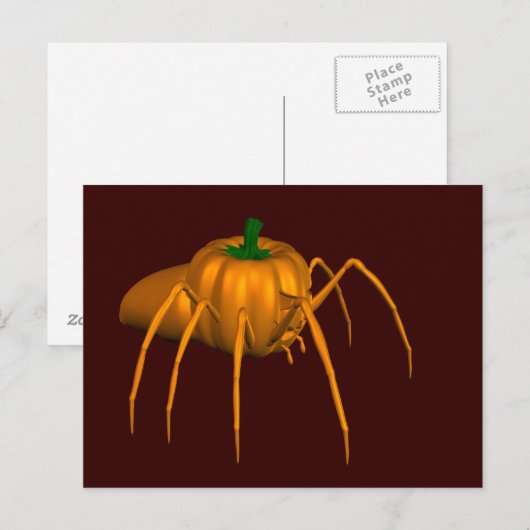 Funny Halloween Spider Briefkaart (Voorkant / Achterkant)