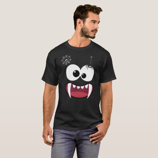 funny halloween spider tee t-shirt (Voorkant volledig)