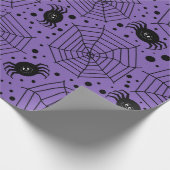Funny Halloween Spiders Cadeaupapier (Hoek)