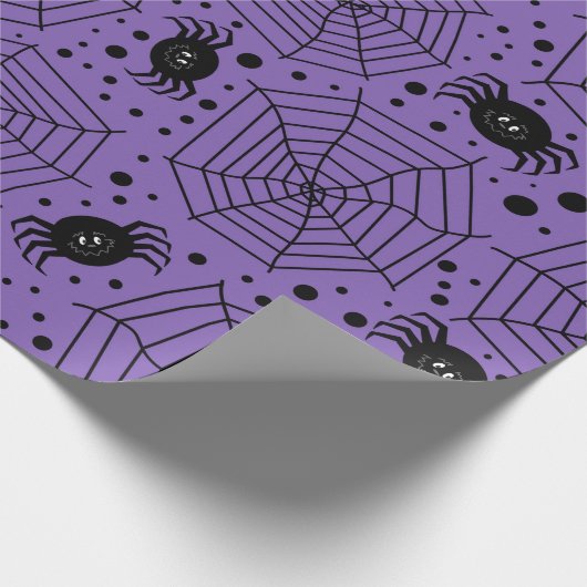 Funny Halloween Spiders Cadeaupapier (Hoek)