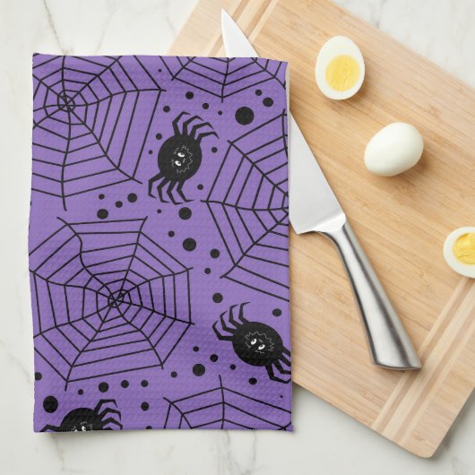 Funny Halloween Spiders Theedoek (Quarter Fold)