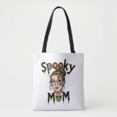 Funny Halloween Spooky Mom Witch Mom Tote Bag (Voorkant)