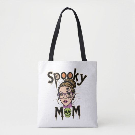Funny Halloween Spooky Mom Witch Mom Tote Bag (Voorkant)