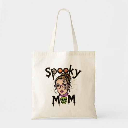 Funny Halloween Spooky Mom Witch Mom Tote Bag (Voorkant)