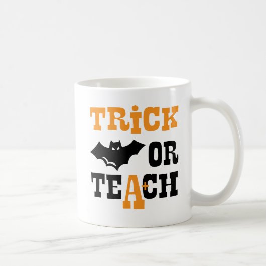 Funny Halloween Teacher Gift Spooky Bat School Koffiemok (Rechts)