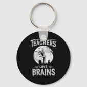 Funny Halloween Teacher S Zombie Teachers Love Bra Sleutelhanger (Voorkant)