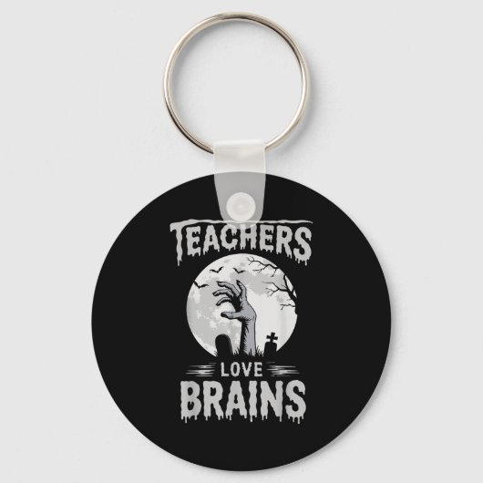 Funny Halloween Teacher S Zombie Teachers Love Bra Sleutelhanger (Voorkant)