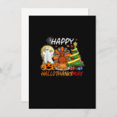Funny Halloween Thanksgiving Happy Hallo Kaart (Voorkant / Achterkant)