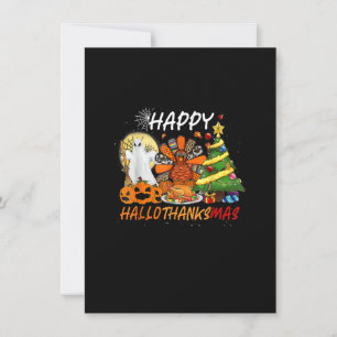 Funny Halloween Thanksgiving Happy Hallo Kaart