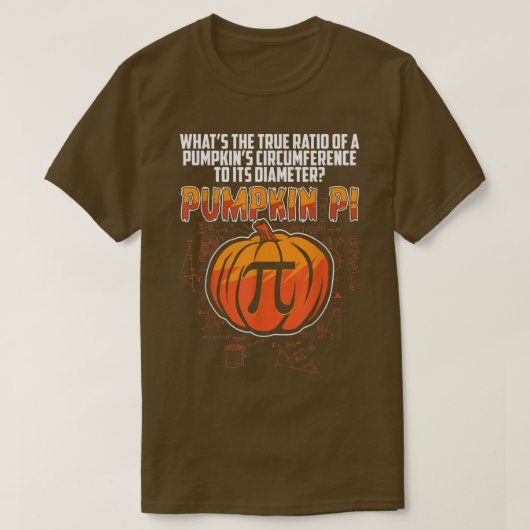 Funny Halloween Thanksgiving Pumpkin Pi Math Pun T T-shirt (Design voorkant)