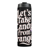 Funny Halloween Thermal Tumbler Candy Strangers Thermosbeker (Voorkant)