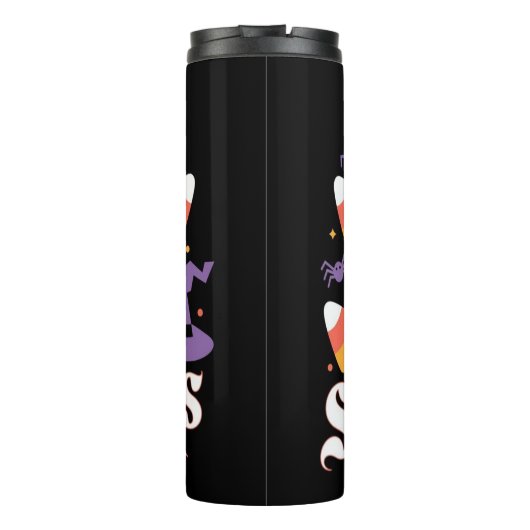 Funny Halloween Thermal Tumbler Candy Strangers Thermosbeker (Achterkant)
