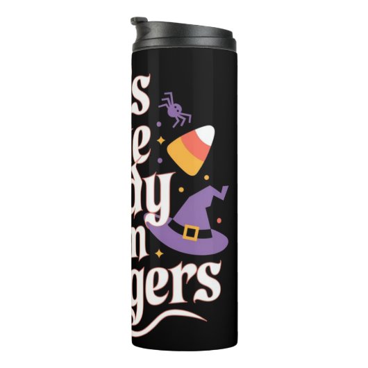 Funny Halloween Thermal Tumbler Candy Strangers Thermosbeker (Geroteerd rechts)