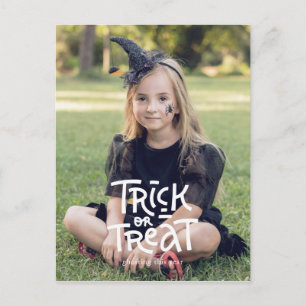 Funny Halloween Trick or treat dit jaar Briefkaart