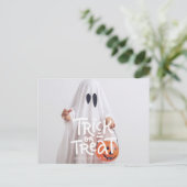 Funny Halloween Trick or treat dit jaar Briefkaart (Staand voorkant)