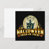 Funny Halloween Trick or treat Scary Flat Kaart (Voorkant / Achterkant)