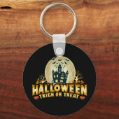 Funny Halloween Trick or treat Scary Sleutelhanger (Achterkant)