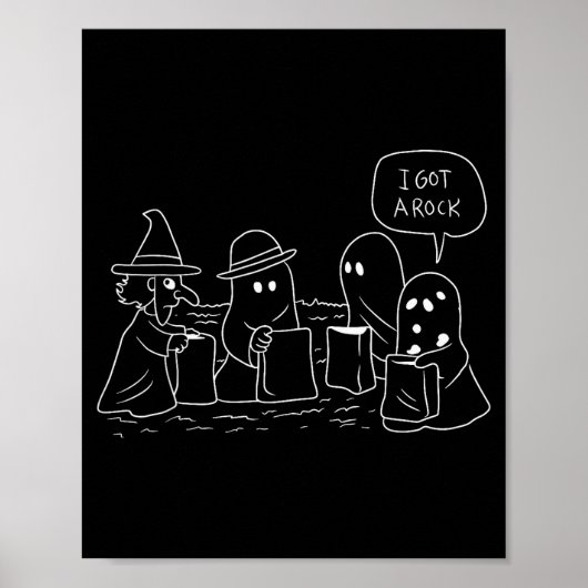 Funny Halloween Trick-or-treating Clic Ghosts Got Poster (Voorkant)