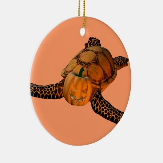 Funny Halloween Turtle Keramisch Ornament (Rechts)