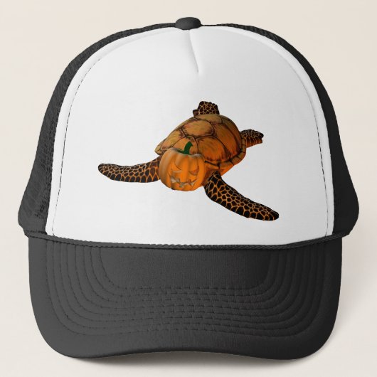 Funny Halloween Turtle Trucker Pet (Voorkant)