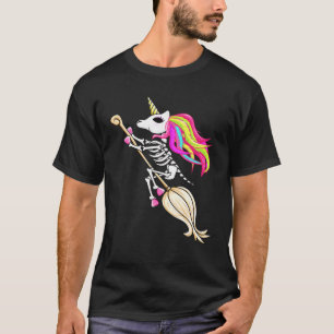 Funny Halloween Unicorn Costume Skeleton Br. T-shirt