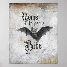 Funny Halloween Vampire Bat komt binnen voor een B Poster