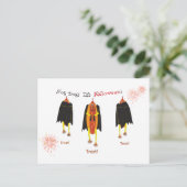 Funny Halloween Vampire Hot Dogs Trick or treat Briefkaart (Staand voorkant)