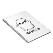 Funny Halloween Verward Ghost Pun Notitieboek (Rechterzijde)