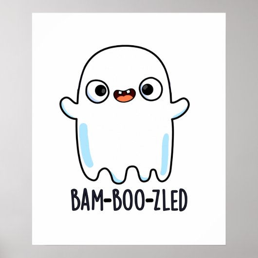 Funny Halloween Verward Ghost Pun Poster (Voorkant)