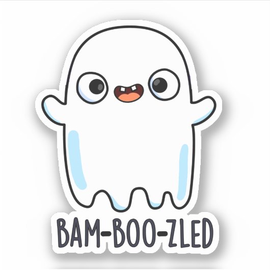 Funny Halloween Verward Ghost Pun Sticker (Voorkant)