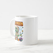 Funny Halloween Video Game Pumpkin Gaming Men Boys Koffiemok (Voorkant links)