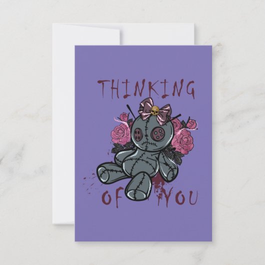 Funny Halloween Voodoo Doll Kaart (Voorkant)