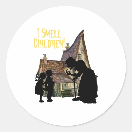 Funny Halloween Witch I Smell Children Ronde Sticker (Voorkant)