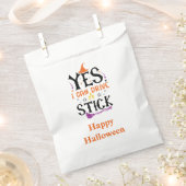 Funny Halloween Witch Ja, ik kan een stok rijden Bedankzakje (Geknipt)