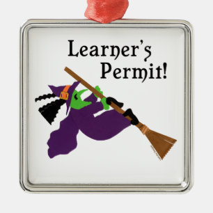 Funny Halloween Witch Metalen Ornament