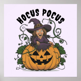 Funny Halloween Witch Poster
