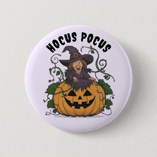 Funny Halloween Witch Ronde Button 5,7 Cm (Voorkant)
