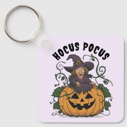 Funny Halloween Witch Sleutelhanger (Voorkant)