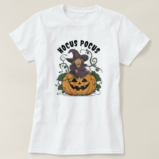 Funny Halloween Witch T-shirt (Design voorkant)