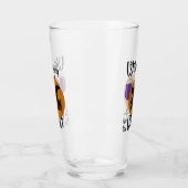 Funny Halloween Witch Way to the Wine Pumpkin Glas (Links)