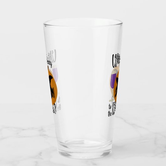 Funny Halloween Witch Way to the Wine Pumpkin Glas (Rechts)