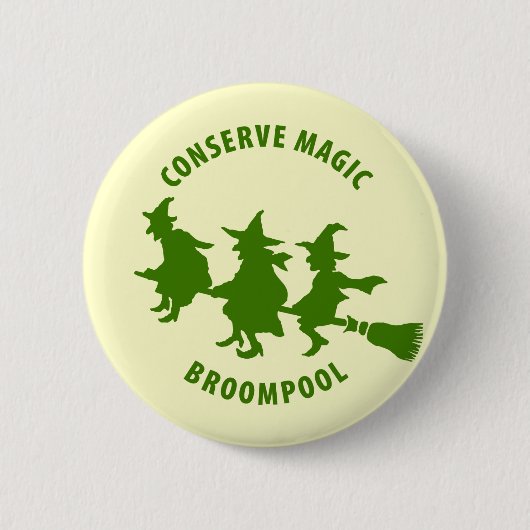 Funny Halloween Witches Green Ronde Button 5,7 Cm (Voorkant)