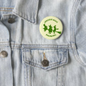 Funny Halloween Witches Green Ronde Button 5,7 Cm (In situ)