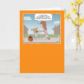 Funny Halloween Wof Man Kaart (Gele Bloem)