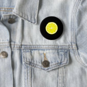 Funny Halloween Yellow Lemon Costume Fruit Costume Ronde Button 5,7 Cm (In situ)