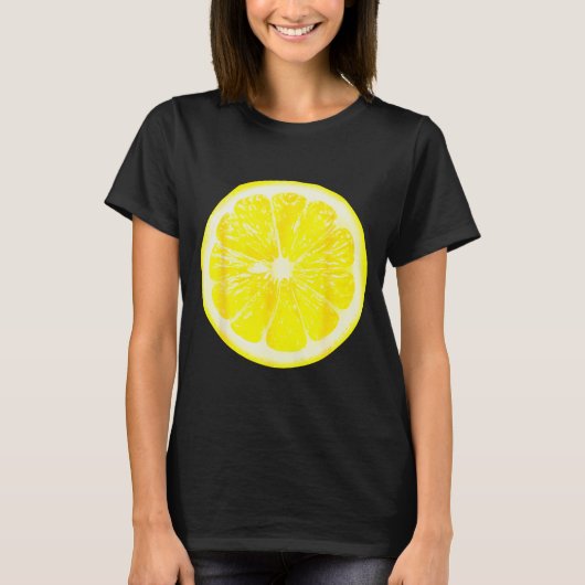 Funny Halloween Yellow Lemon Costume Fruit Costume T-shirt (Voorkant)